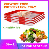 Creative Food Preservation Tray Food Fresh Keeping Fresh Spacer Organizer Food Preservate Refrigerator Food Storage